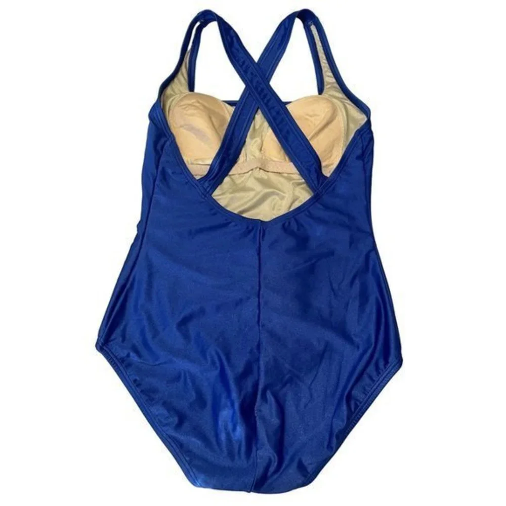 SPEEDO One Piece Blue Swimsuit‎ Womans size 10